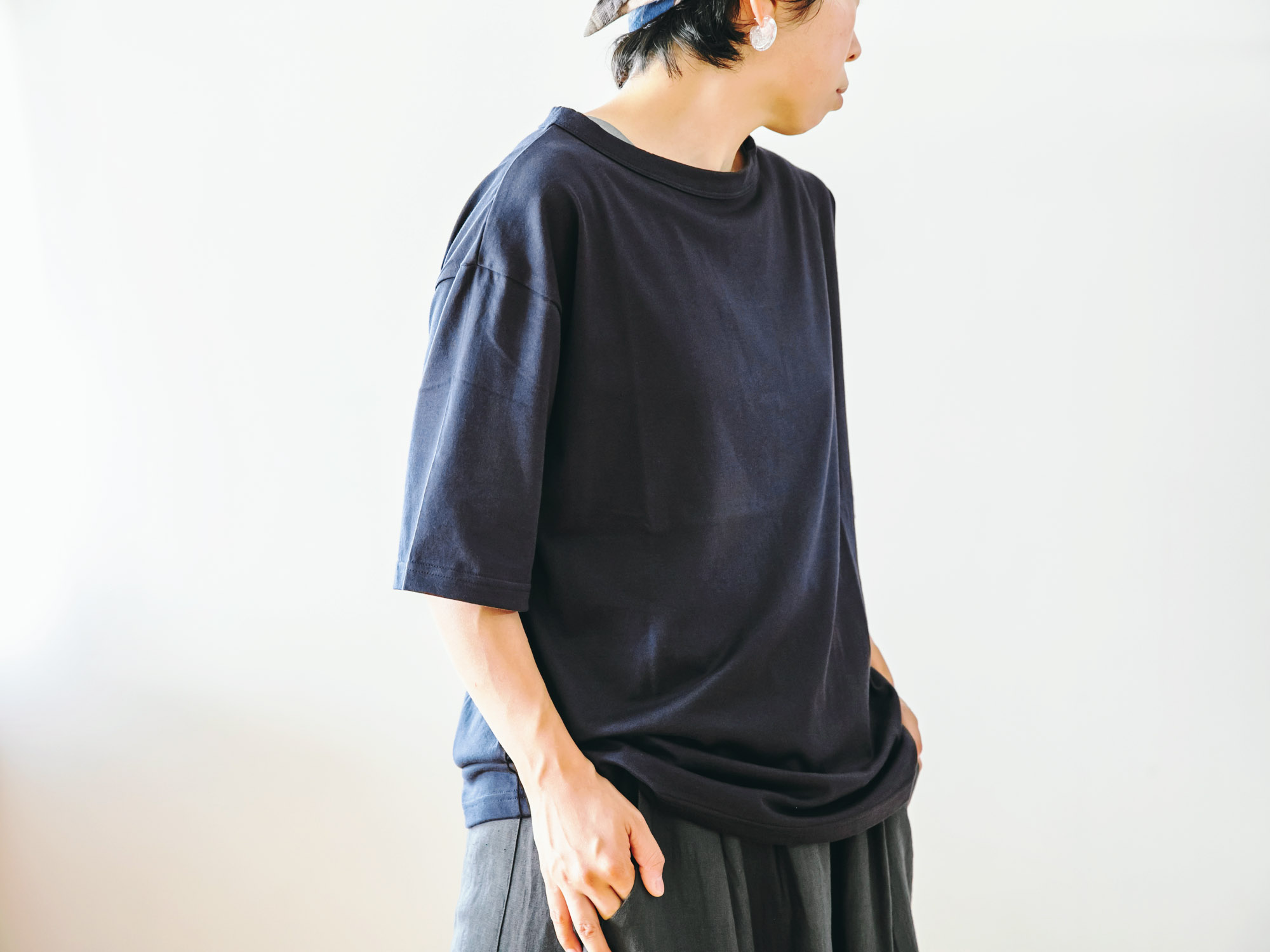 HUIS in house SUVIN COTTONビッグTシャツ／HUIS