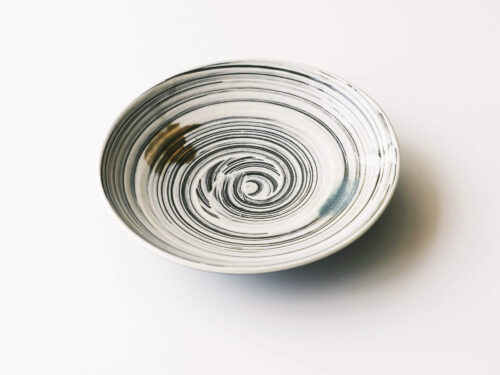 5寸皿（線・うちはけ）小石原焼／鬼丸豊喜窯