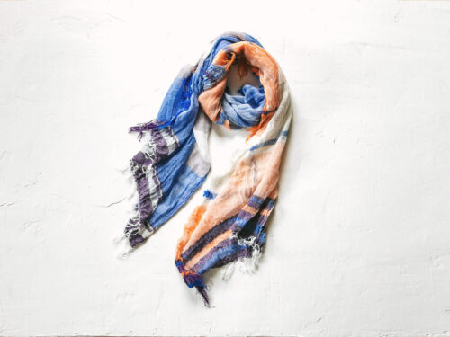 roots shawl cotton MIDDLE No.4／tamaki niime