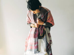 roots shawl cotton MIDDLE No.7／tamaki niime