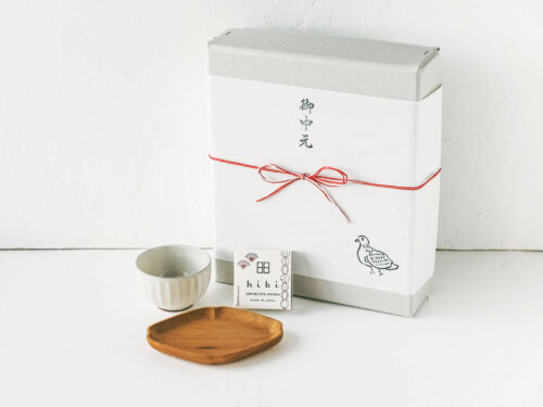 お茶と香りでととのう、やすらぎの時間セット（hibi・小皿・湯呑み）／お中元セット