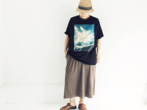 日高町の写真Tシャツ ブラック／（2柄・M、L、XL、XXL）