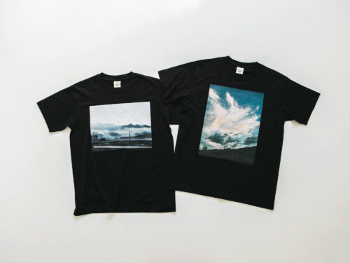 日高町の写真Tシャツ ブラック／（2柄・M、L、XL、XXL）
