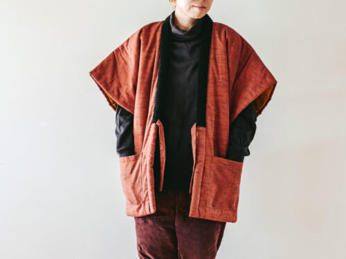 暖々やっこ（奴）／半袖はんてん（伴天・半纏・袢天）／ユニセックス・フリーサイズ／宮田織物