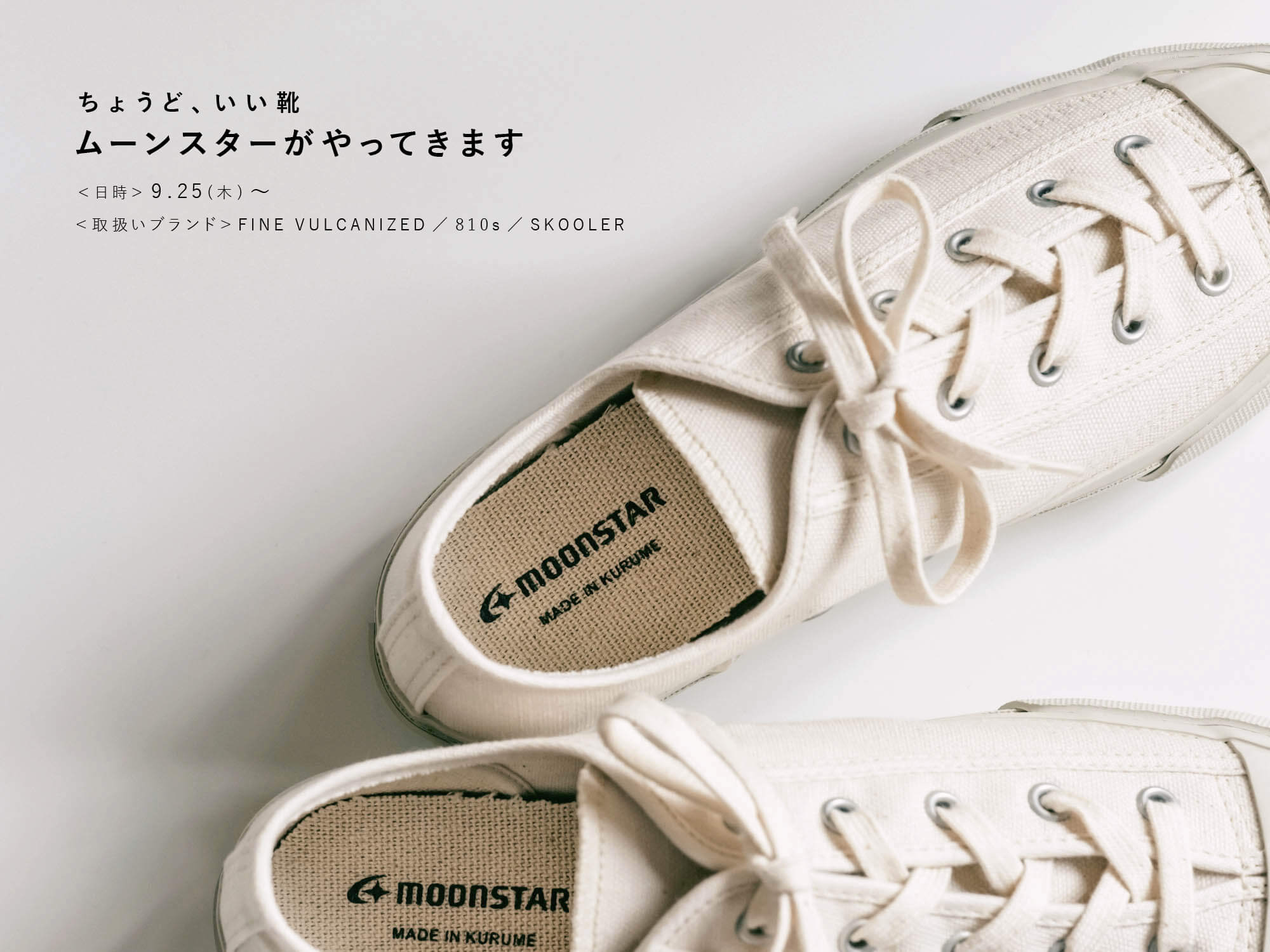 ムーンスターの展示・販売