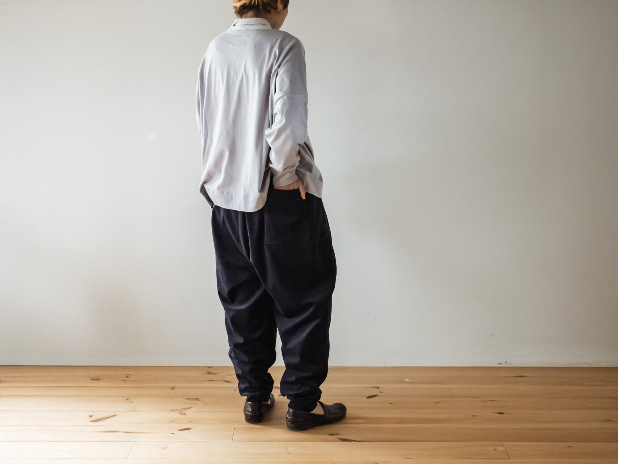 ドバイパンツ ベロア素材／余白（yohaku）