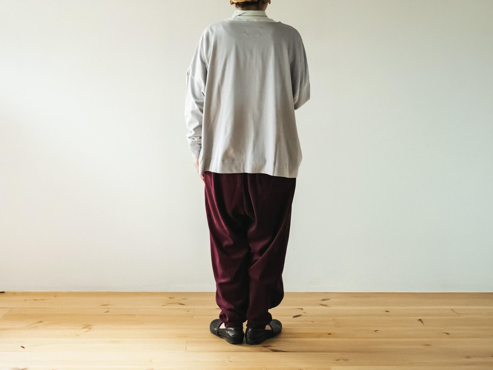 ドバイパンツ ベロア素材／余白（yohaku）