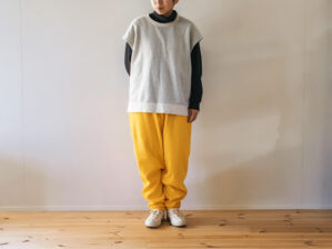 ドバイパンツ しっかりリブ素材／余白（yohaku）