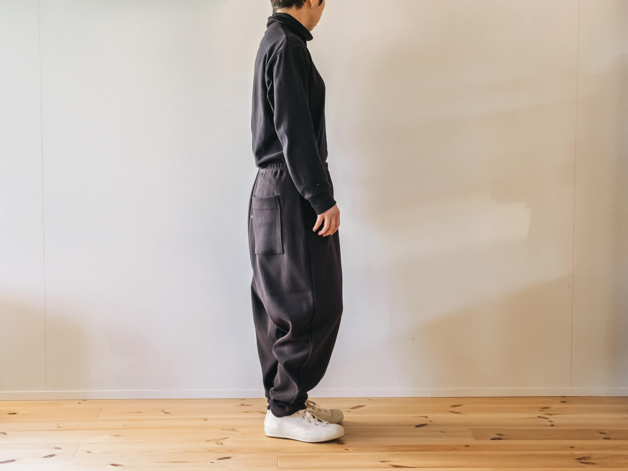 ドバイパンツ しっかりリブ素材／余白（yohaku）