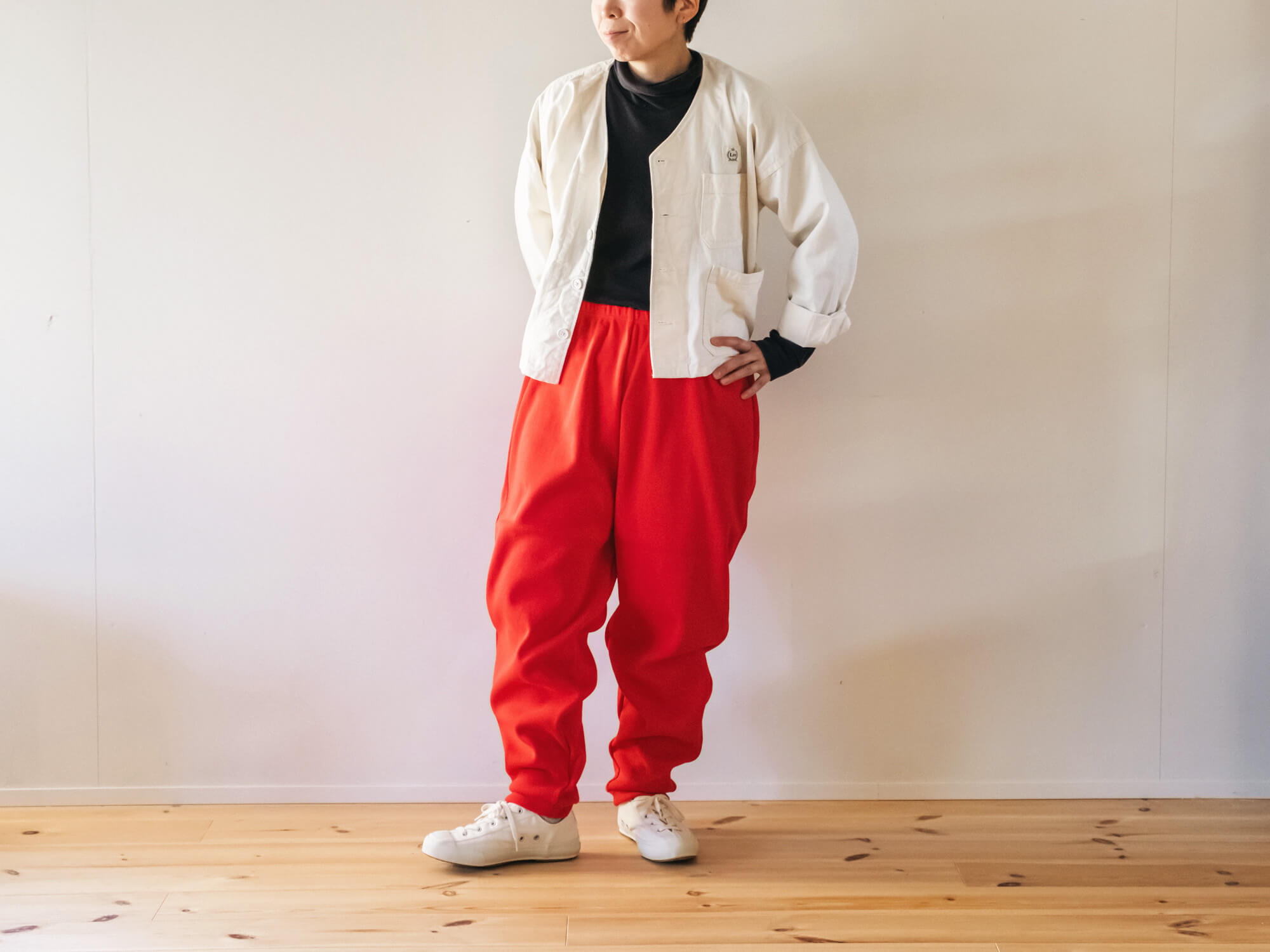 ドバイパンツ しっかりリブ素材／余白（yohaku）