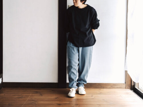 ドバイパンツ テレコ素材／余白（yohaku）