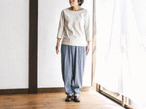 ドバイパンツ 太リブ素材／余白（yohaku）