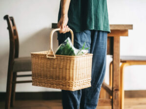 籐一本手買い物かご 大／松野屋