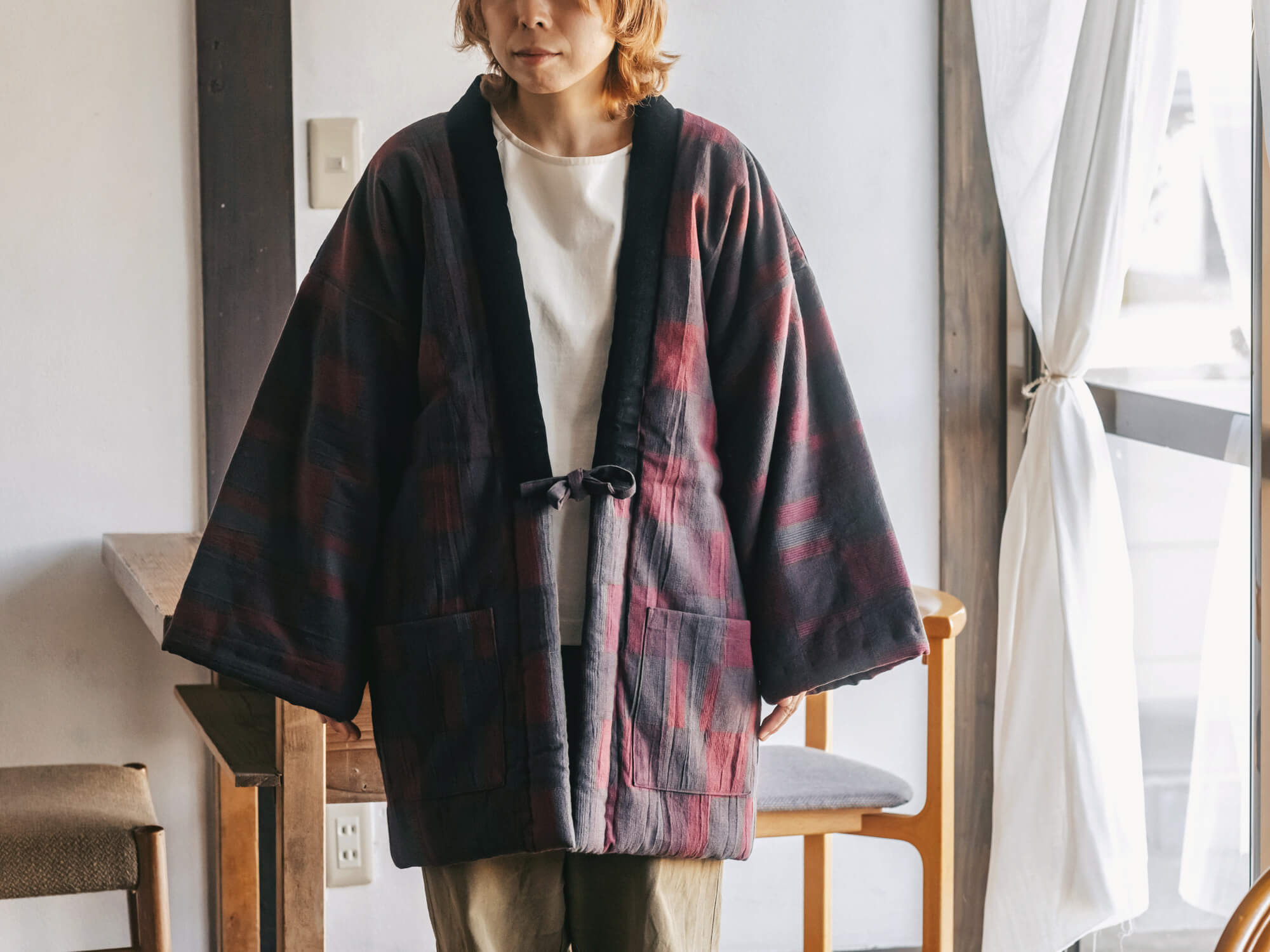 刻々はんてん（伴天・半纏・袢天）／別注オリジナル／ユニセックス・フリーサイズ／宮田織物