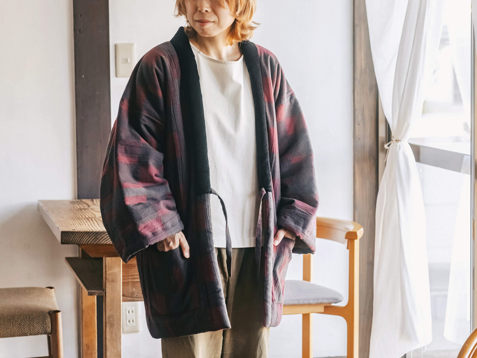 刻々はんてん（伴天・半纏・袢天）／別注オリジナル／ユニセックス・フリーサイズ／宮田織物